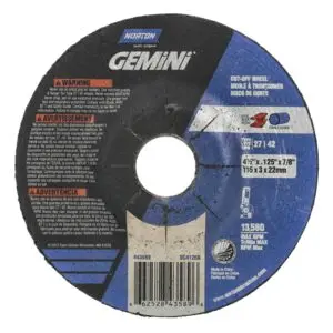 4-1/2 x .125 x 7/8 In. Gemini Right Angle Cut-Off Wheel A 30 T Type 27/42