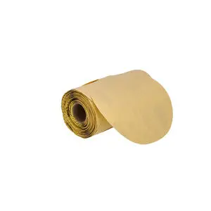 [66261183814] 5 In. Gold Reserve No-Fil Paper PSA Disc Roll 400 Grit A296 Aluminum Oxide 100 Per Roll