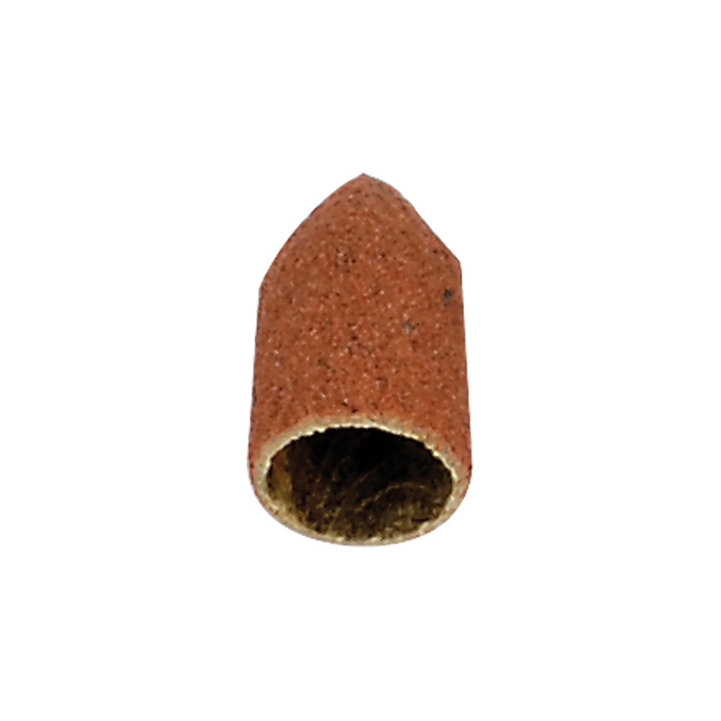 [104-1345] Abrasive Caps - Cone Top 5/8" x 1", 280 Grit (Pkg. of 50)