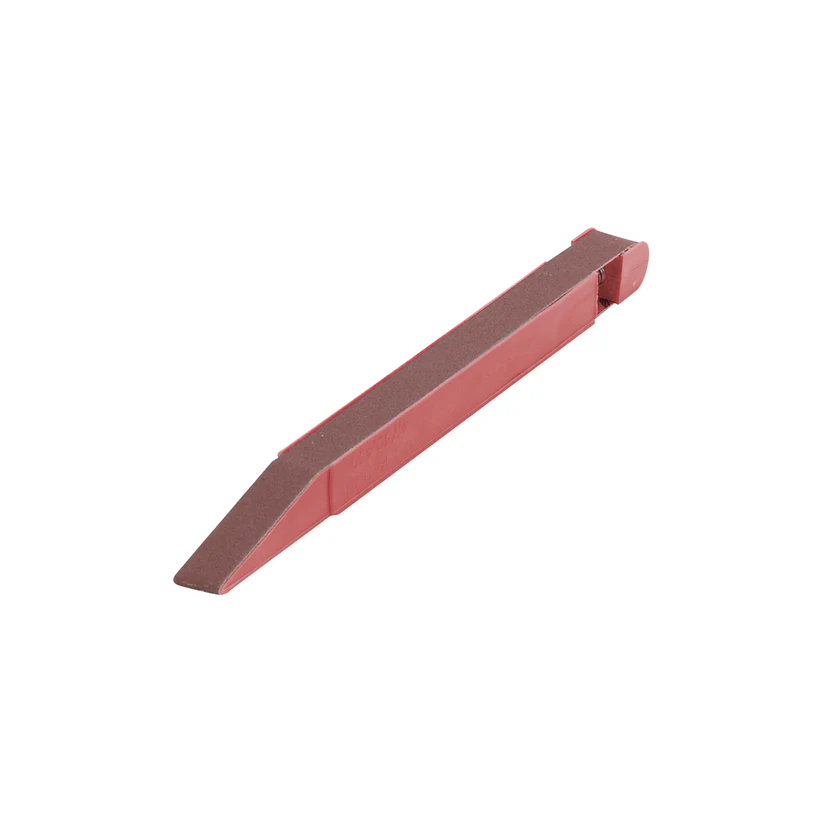 [107-3640] 1/2" Red Belt Stick with a 120 Grit Belt