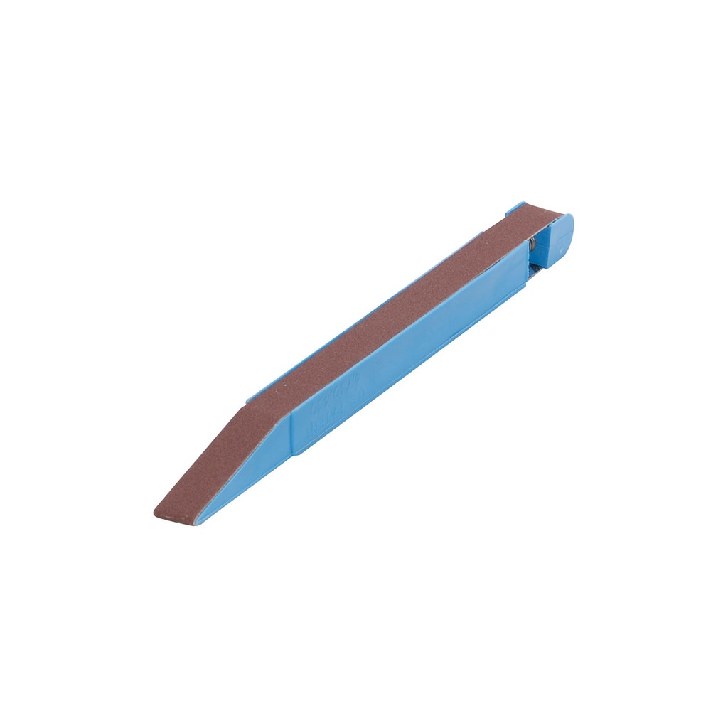 [107-3642] 1/2" Blue Belt Stick with a 240 Grit Belt