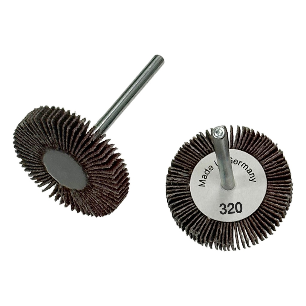 [107-5955] Flap Wheels, 1/8" Shank - 1-3/16" x 3/16", 320 Grit