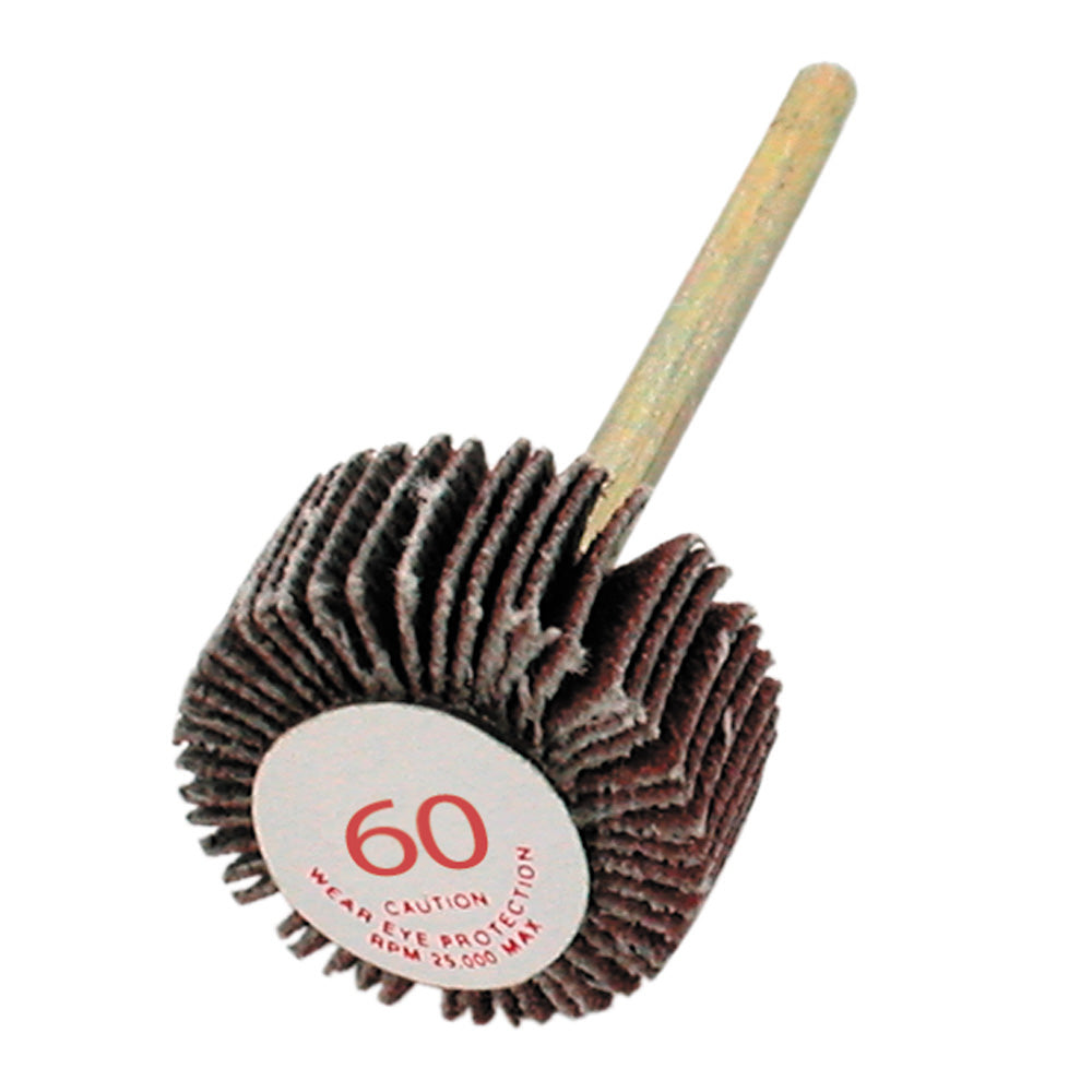 [107-5964] Flap Wheels, 1/8" Shank - 1" x 3/8", 60 Grit