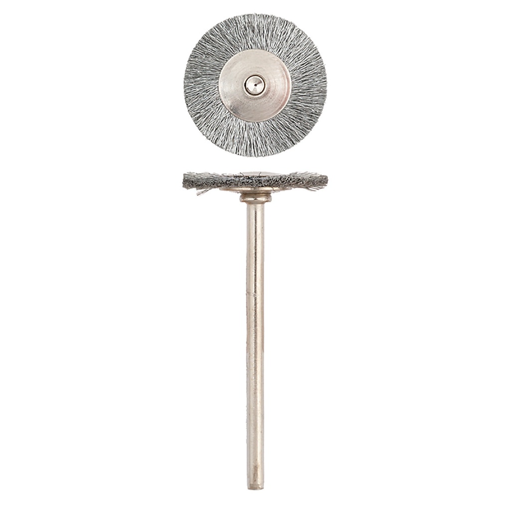 [112-7310] SUPRA® "MM" #731 Steel 0.003" Wheel Brushes 3/32" Shank (Pkg. of 12)