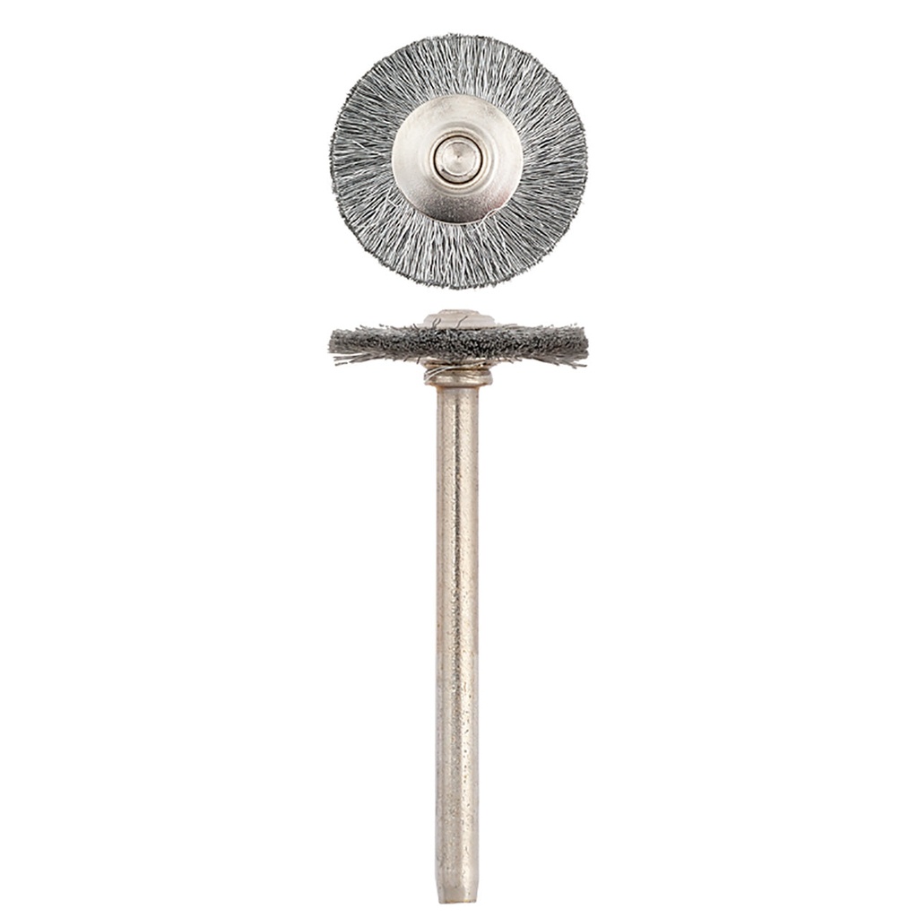 [112-7331] SUPRA® MM #733 Steel 0.003" Wheel Brushes 3mm Shank (Pkg. of 12)