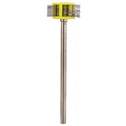 [113-1052] Mounted Texturing Wheel - 13x5mm, Extra-Fine (Yellow)