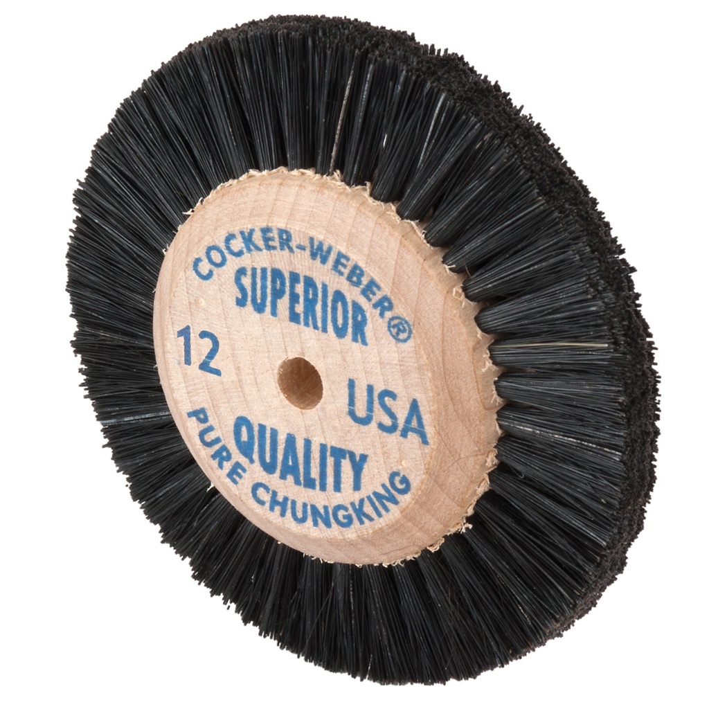[115-1640] Cocker-Weber #12 Superior Wood Hub Wheel Brush - #64