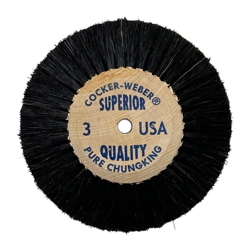 [115-1740] Cocker-Weber #3 Superior Wood Hub Wheel Brush