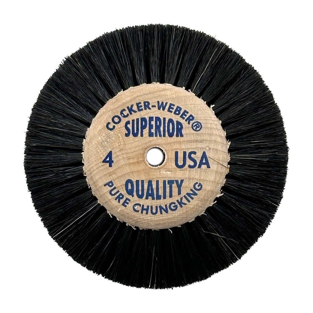 [115-1750] Cocker-Weber #4 Superior Wood Hub Wheel Brush