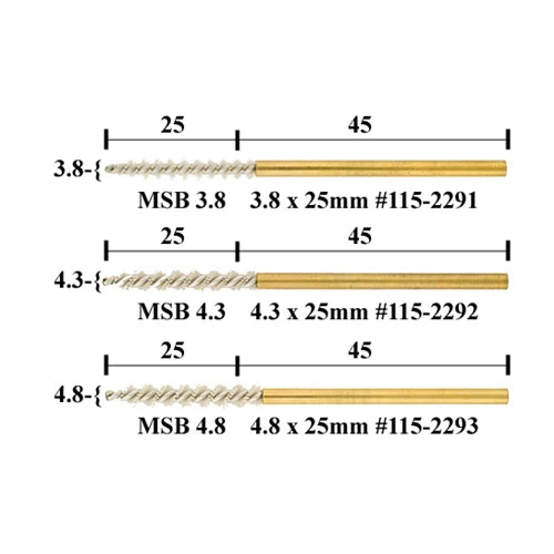 [115-2291] Micro Spiral Brushes - 3.8 x 25mm