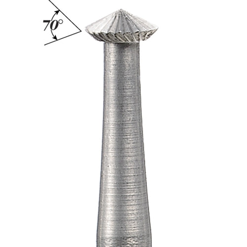 [121-8350] Busch®  Fig. 446 - 4.00mm 70° Shallow Hart Burs (Pkg. of 6)