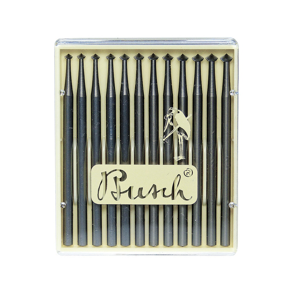 Busch® Fig 156c 019-030 Set of 12 Hart 90° Burs