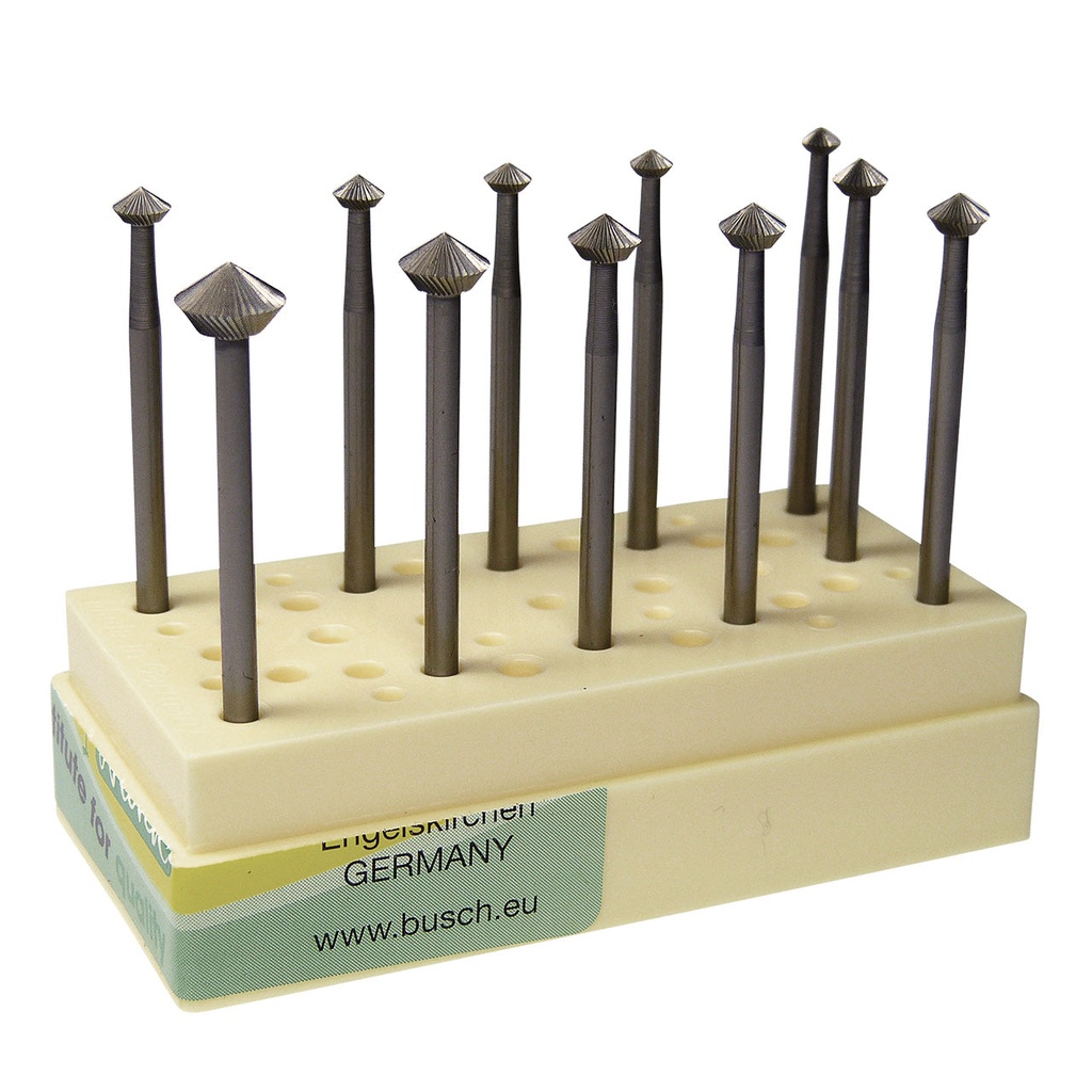 Busch® Fig 156c 031-070 Set of 11 Hart 90° Burs