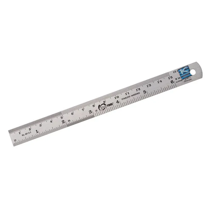 Stainless Steel Ruler 6"/150mm (cm/mm & Inches)
