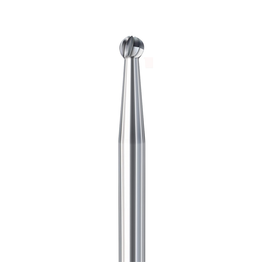 Busch® Super Carbide Burs, 3/32" Shank - Round Fig. 1, 0.40mm