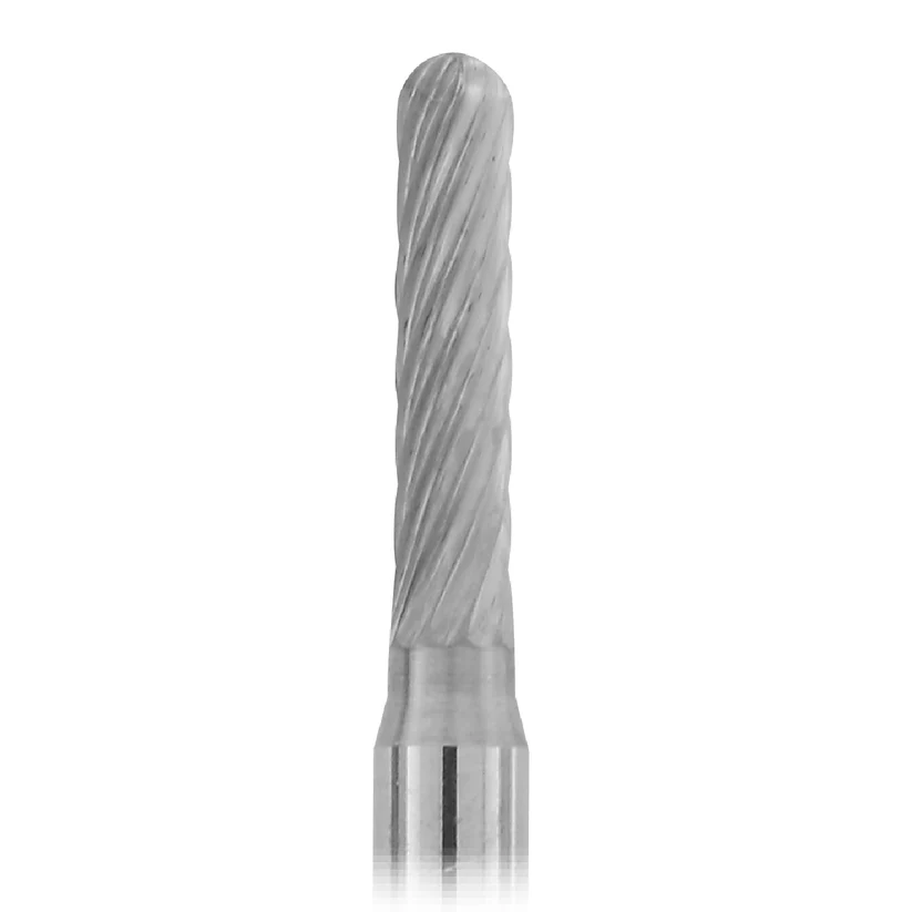 [129-1045] 1-1/2" Solid Carbide Burs - 1/8" Shank, 3/32" x 7/16" Rounded End Double Cut