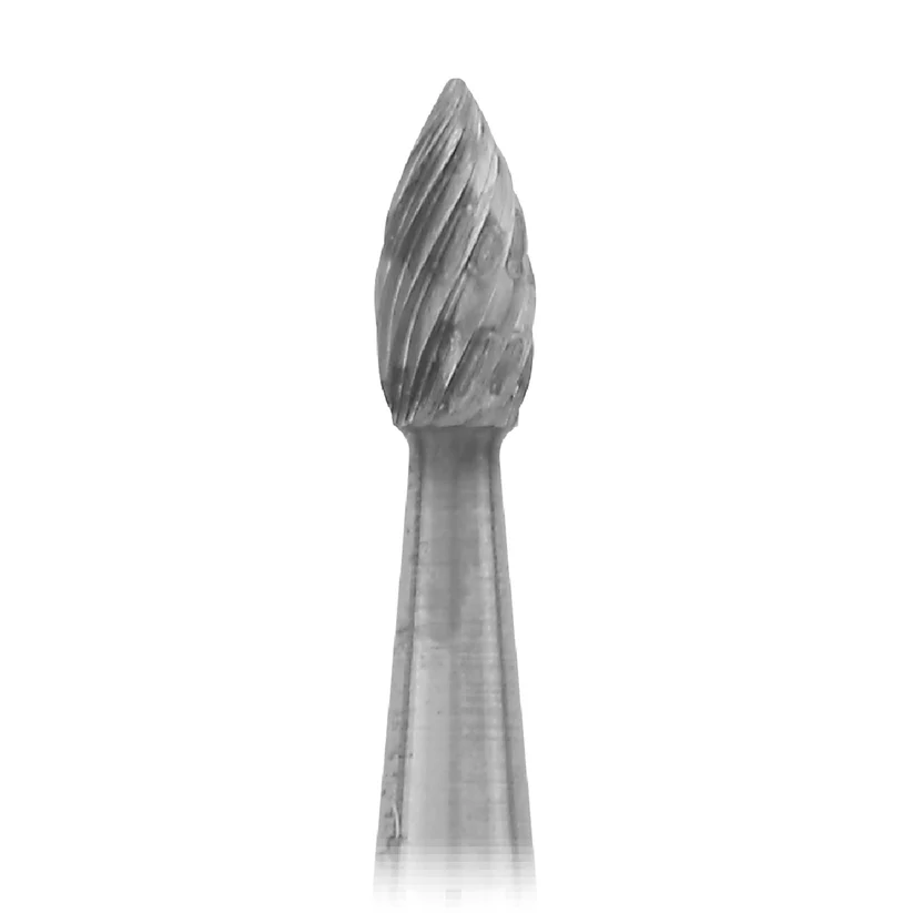 1-1/2" Solid Carbide Burs - 1/8" Shank, 1/8" x 1/4" Plain Cut Point