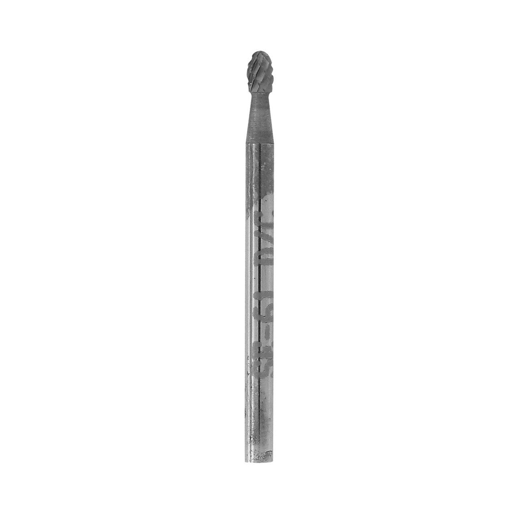 1-1/4" Solid Carbide Burs - 3/32" Shank, 3/32" x 1/8" Double Cut, Oval