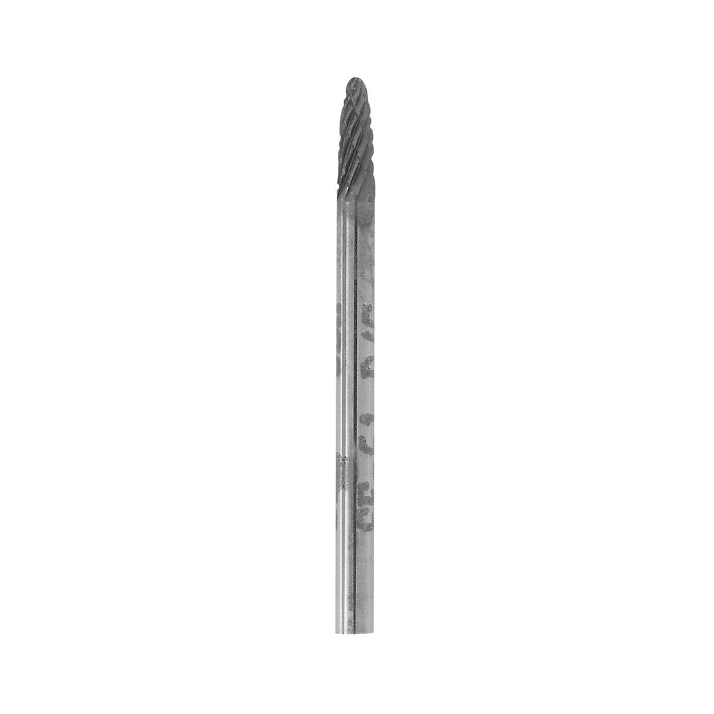 1-1/4" Solid Carbide Burs - 3/32" Shank, 3/32" x 1/4" Double Cut, Bullet
