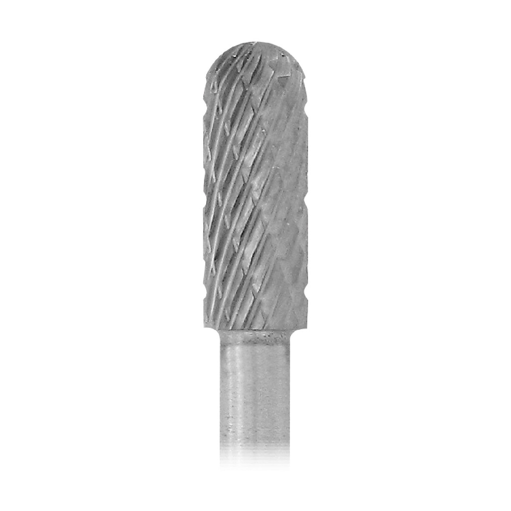 1-1/2" Solid Carbide Burs - 1/8" Shank, 3/16" x 1/2", Double Cut, Rounded Cylinder