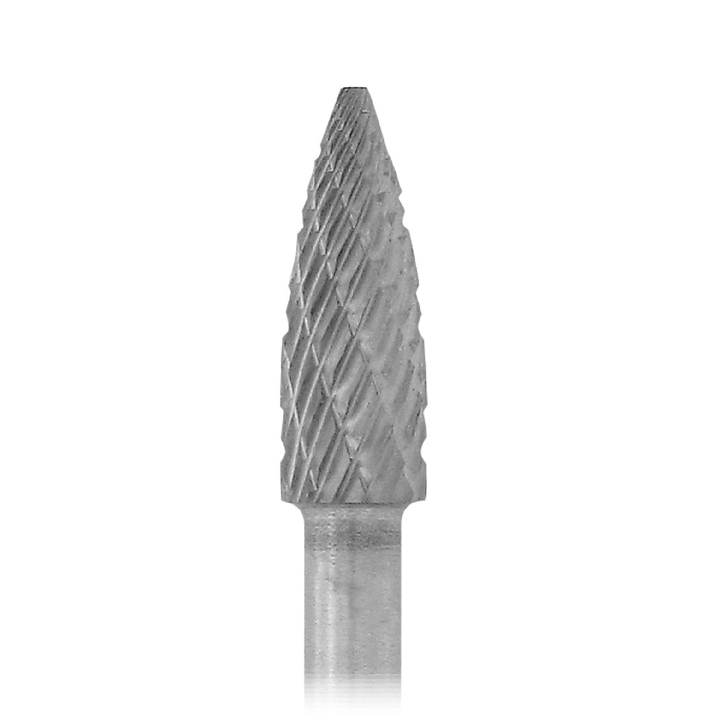 1-1/2" Solid Carbide Burs - 1/8" Shank, 3/16" x 1/2" Plain Cut, Bullet
