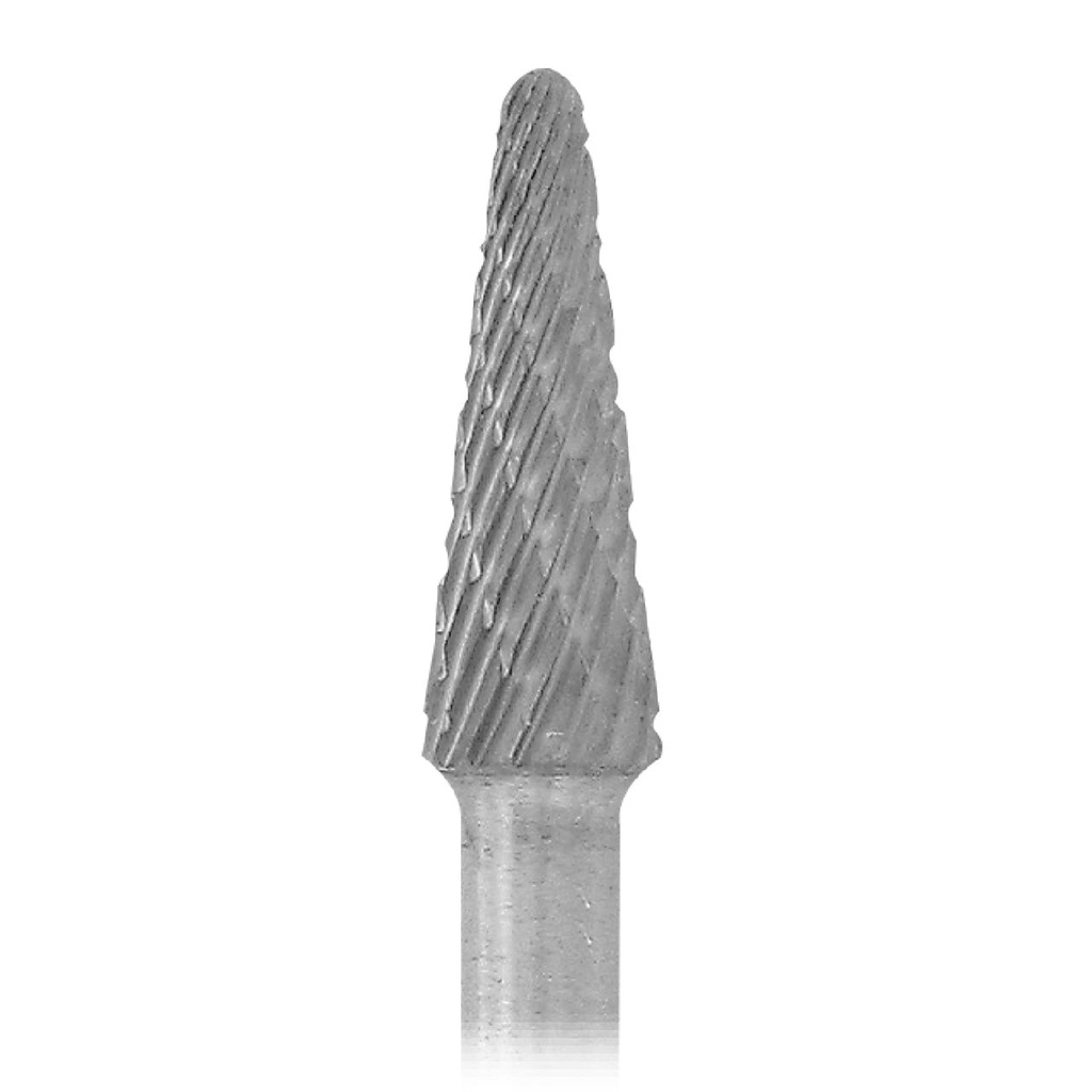 1-1/2" Solid Carbide Burs - 1/8" Shank, 3/16" x 1/2" Double Cut, Rounded Point