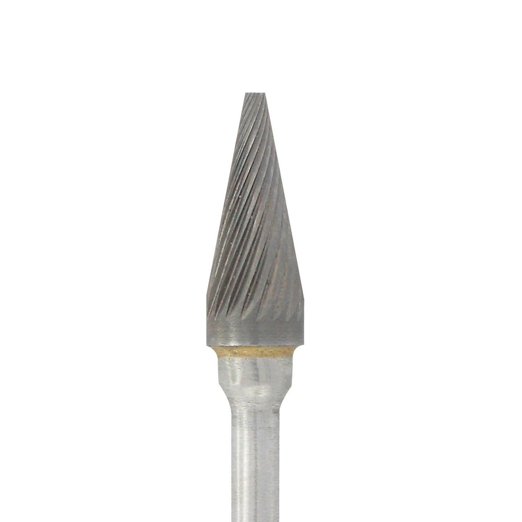 Carbide Head Burs - 1/8" Shank, 1/4" x 1/2" Plain Cut, Blunt Point