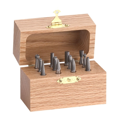 [129-2000] Solid Carbide Bur Set 1/4" Shank 2" Long Plain Cut