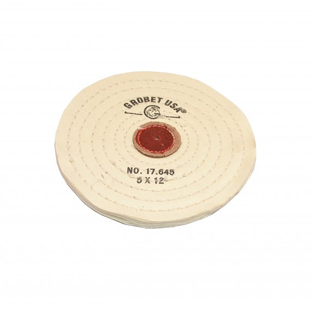 [140-2910] Grobet USA® White Muslin Buff - 6" Razor Edge