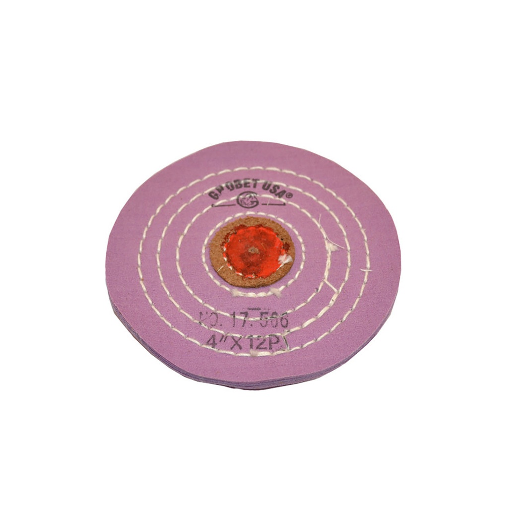 [140-2957] Grobet USA® Berry Muslin Buff - 4" Razor Edge