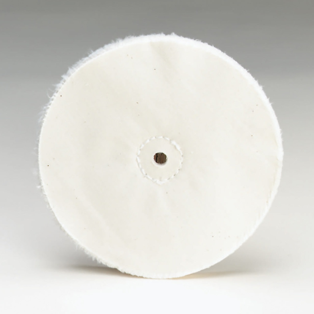 Loose White Muslin Buff - 3/8" Arbor Hole, 4" x 20 Ply