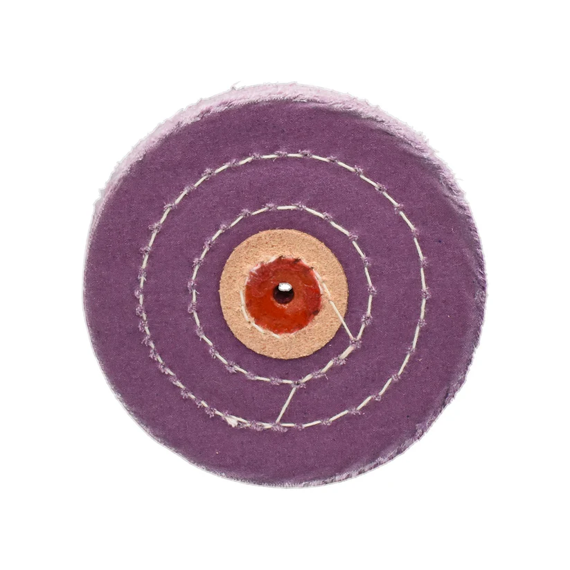 Plum 4" x 40 Ply Stitched Muslin Buff