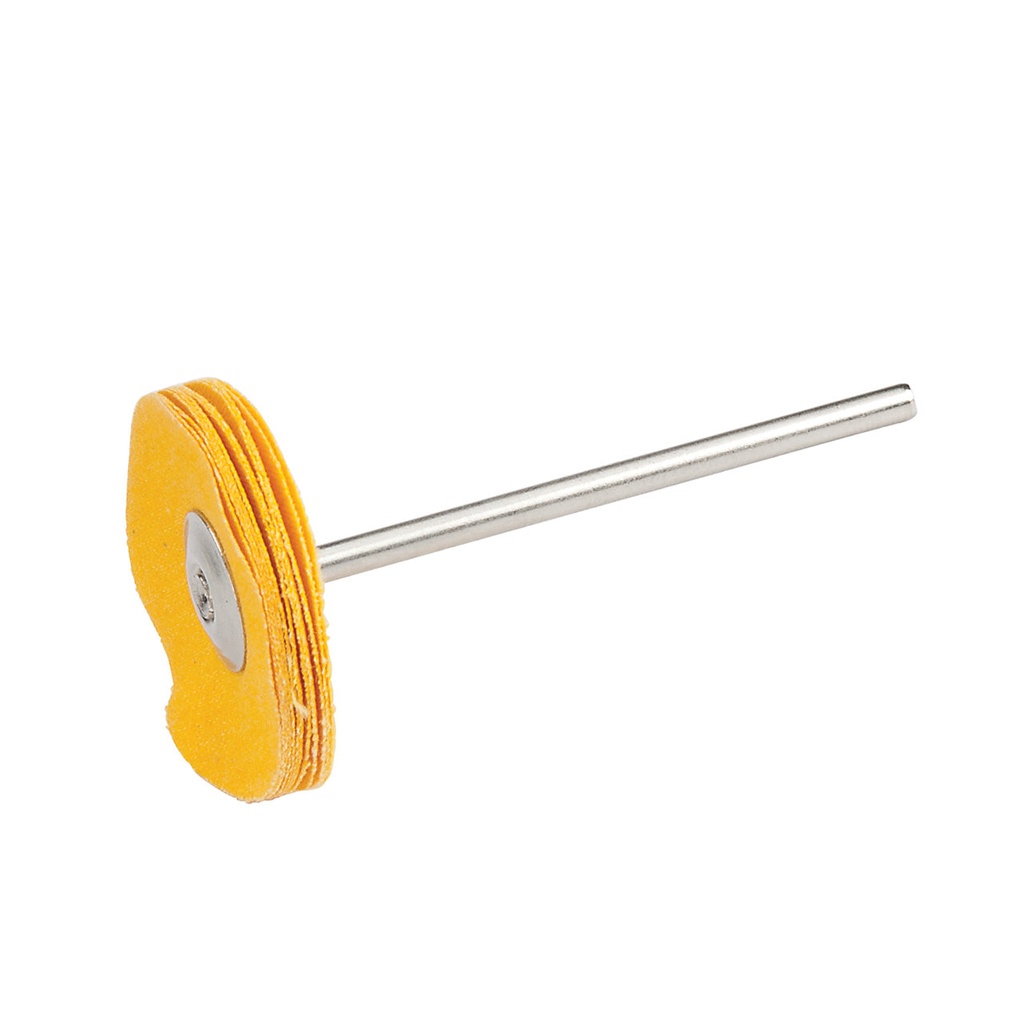 Yellow Loose 1" Diameter Muslin Buffs on 3/32" Shank