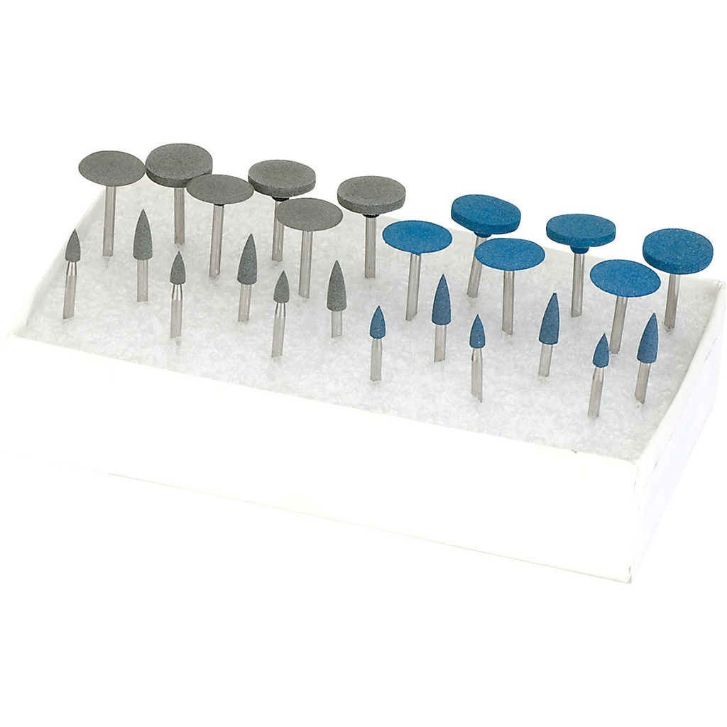 [145-1099] EVE® Poly Polishers EVEFLEX Blue & Gray Set of Wheels & Points