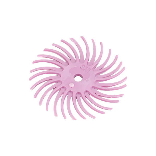 3M™ Radial Bristle Discs - 3/4" Pink, Pumice (Pkg. of 12)