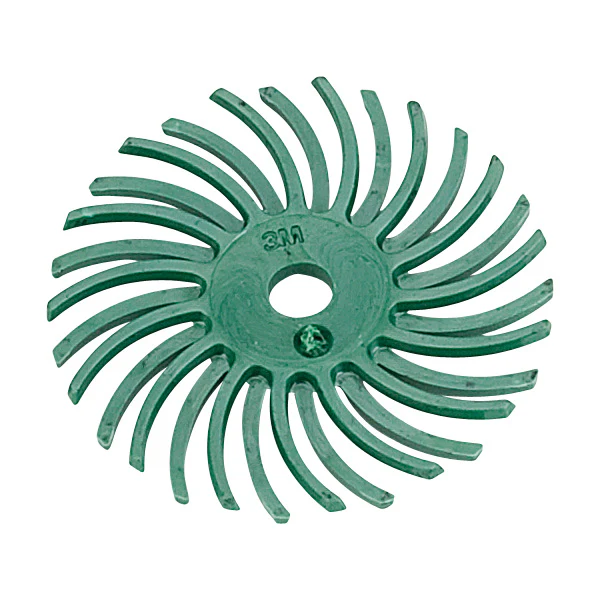 3M™ Radial Bristle Discs - 1" Green, 50 Grit (Pkg. of 12)