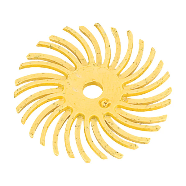 3M™ Radial Bristle Discs - 1" Yellow with Mandrel (Pkg. of 24)