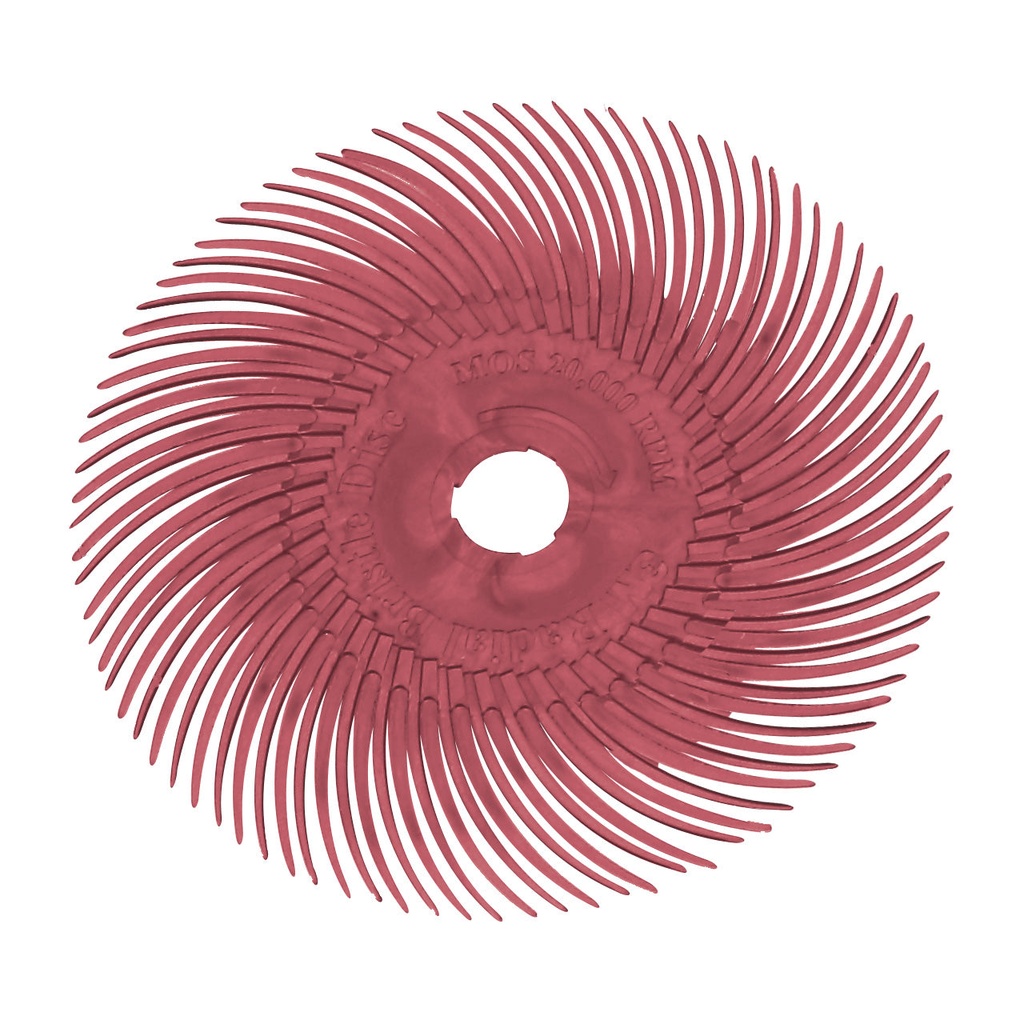 3M™ Radial Bristle Discs 3" (Pkg. of 10) - 3" Red (220 grit)