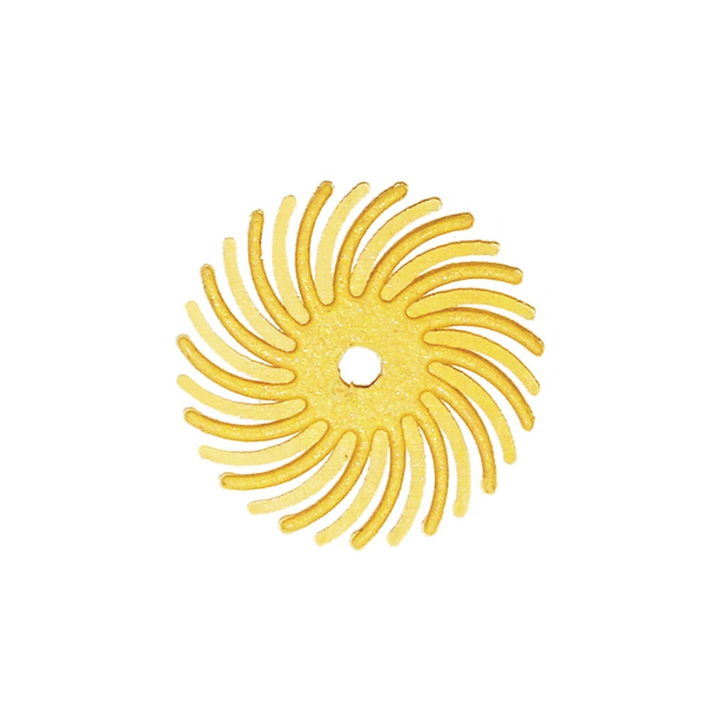 Dedeco® SUNBURST® Radial Discs - 5/8", 80 Grit Yellow (Pkg. of 12)