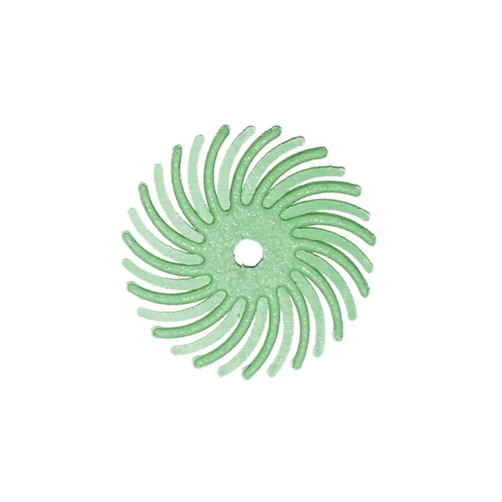 Dedeco® SUNBURST® Radial Discs - 5/8", 1 Micron Light Green (Pkg. of 12)