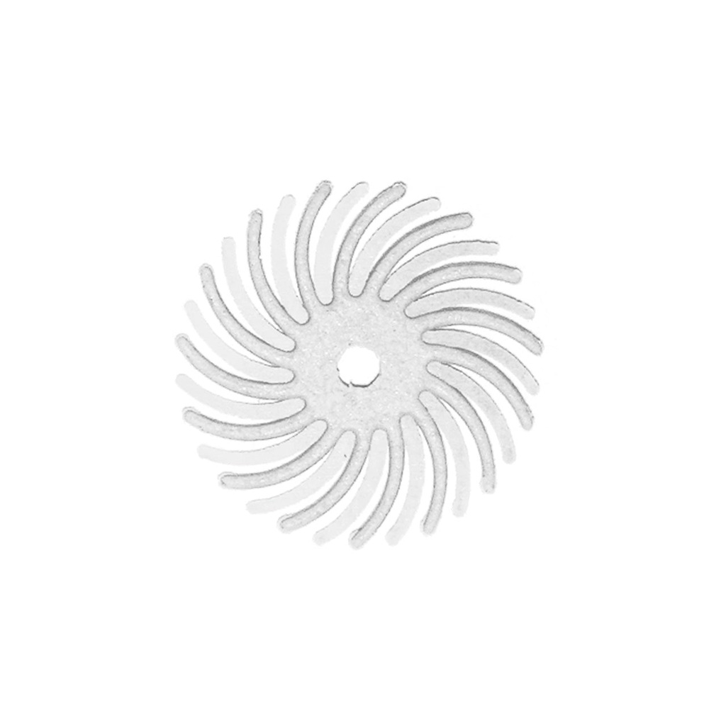 Dedeco® SUNBURST® Radial Discs - 5/8" 120 grit (Pkg. of 48) White