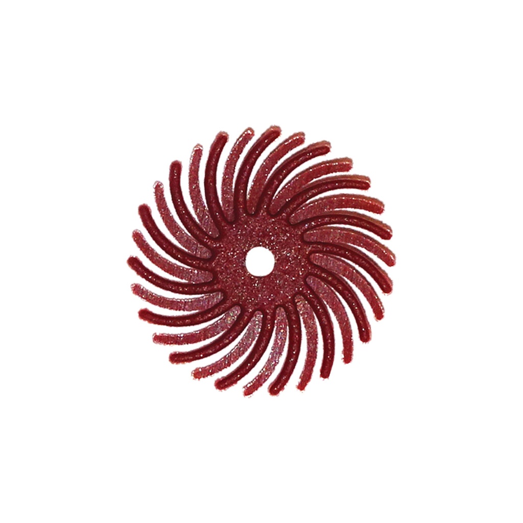 Dedeco® SUNBURST® Radial Discs - 5/8" 220 grit (Pkg. of 48) Red