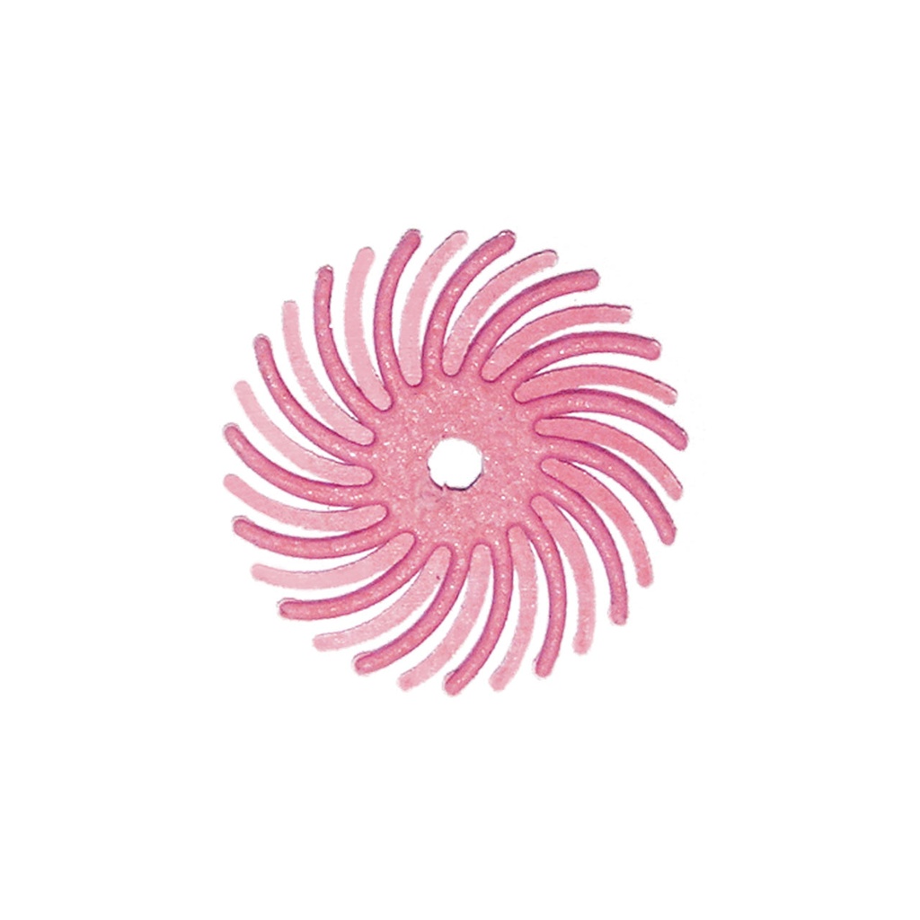 Dedeco® SUNBURST® Radial Discs - 5/8" 600 grit (Pkg. of 48) Pink