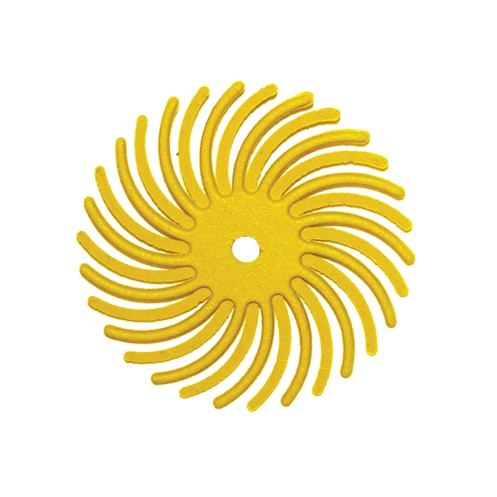Dedeco® SUNBURST® Radial Discs - 7/8", 80 grit (Pkg. of 12) Yellow