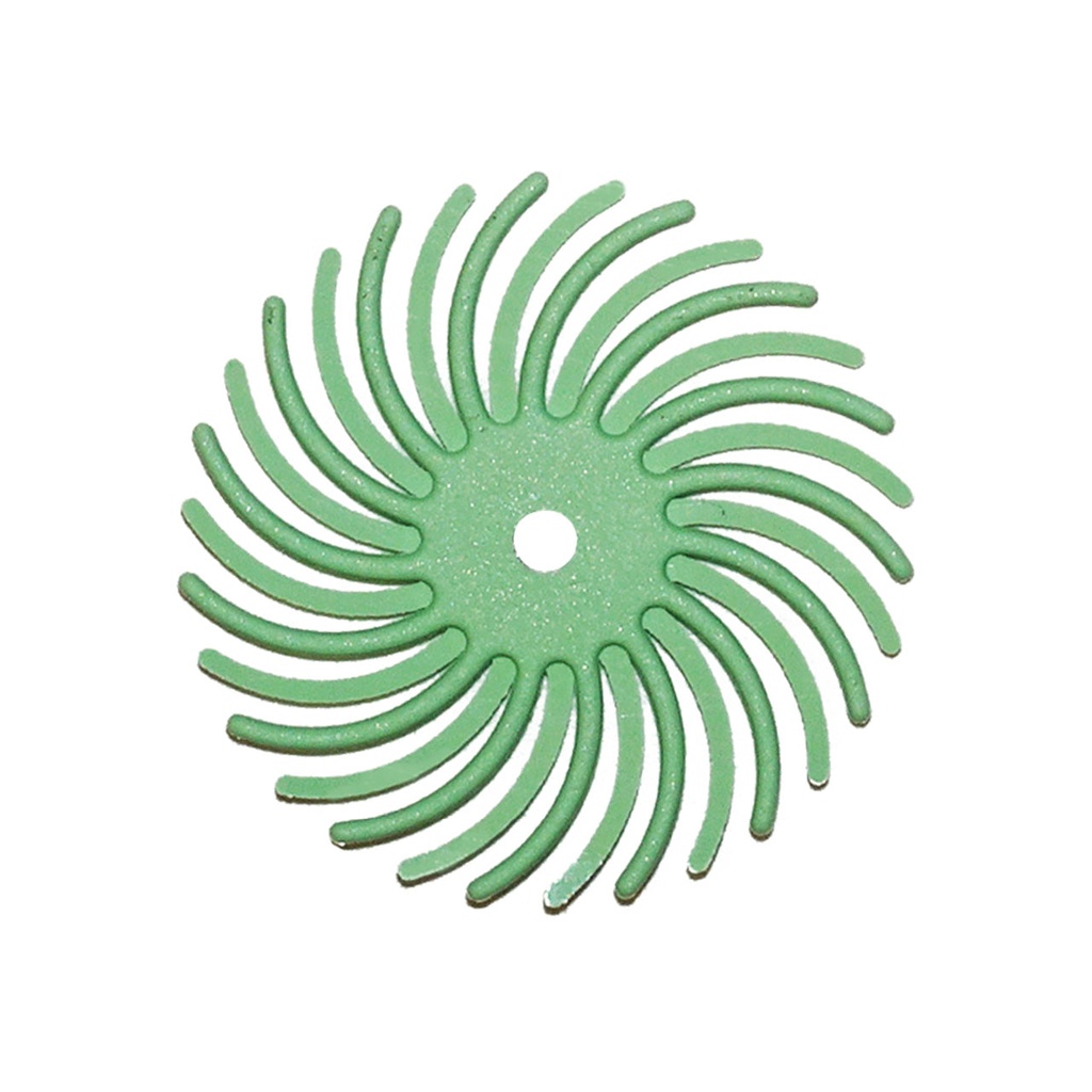 Dedeco® SUNBURST® Radial Discs - 7/8" 1 Micron (Pkg. of 48) Light Green