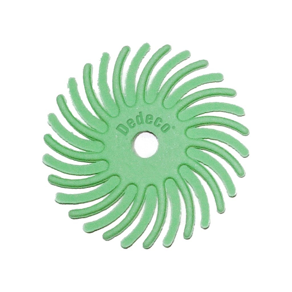 Dedeco® SUNBURST® Radial Discs - 1", 1 Micron Light Green (Pkg. of 12)