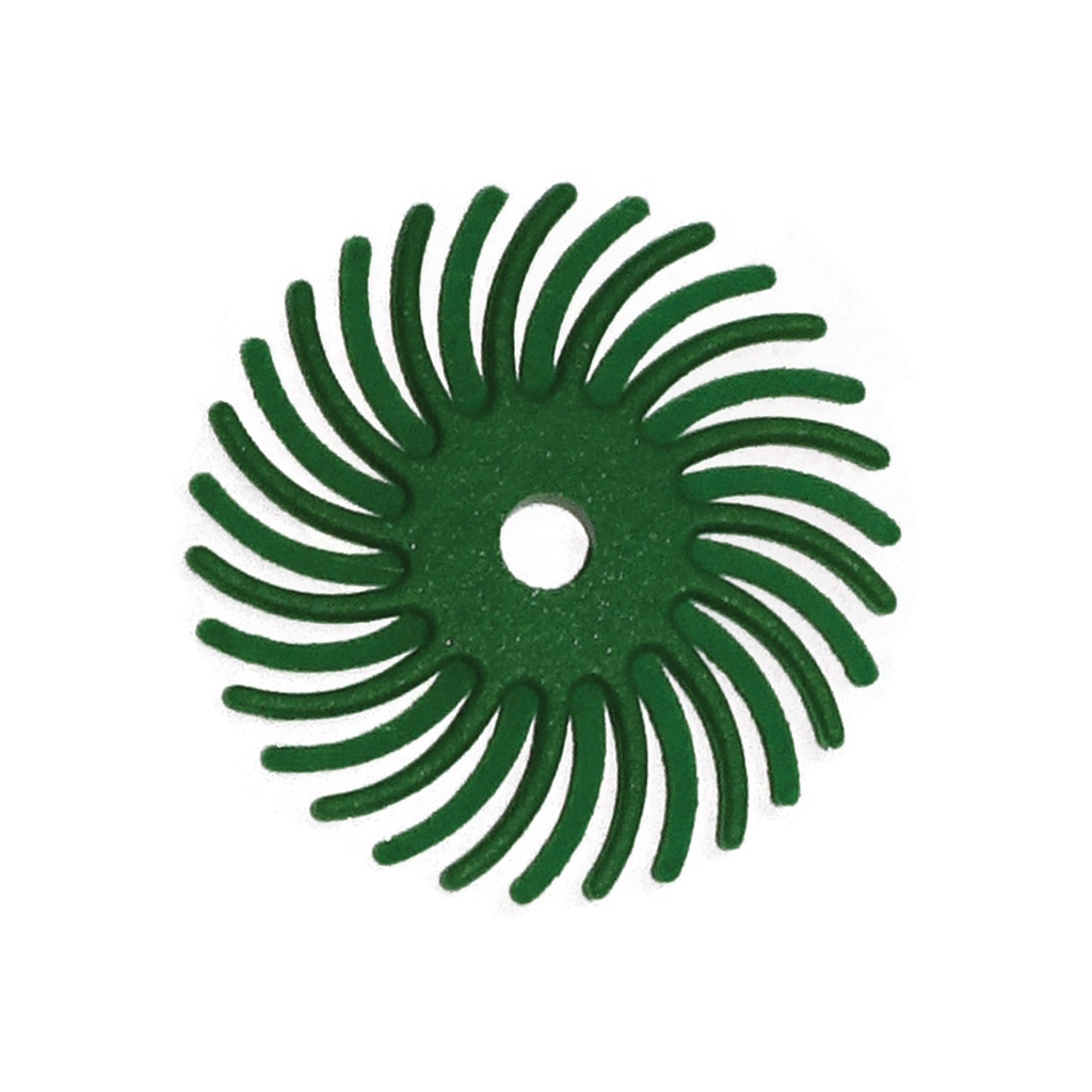 Dedeco® SUNBURST® Radial Discs - 1" Green, 50 Grit (Pkg. of 48)