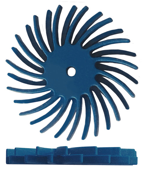 Dedeco® SUNBURST® Dual Radial Discs - 7/8" Blue, 400  grit (Pkg. of 48)