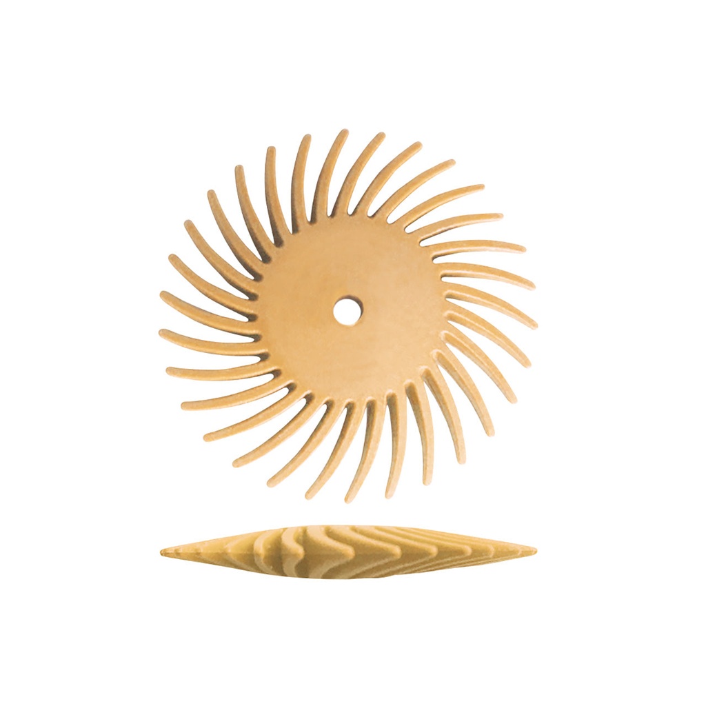 [145-5311] Dedeco® SUNBURST® Knife Edge Radial Discs - 7/8" Peach, 6 Micron (Pkg. of 12)