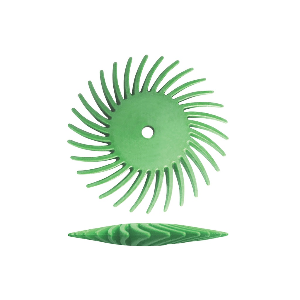 Dedeco® SUNBURST® Knife Edge Radial Discs - 7/8" Green, 1 Micron (Pkg. of 12)